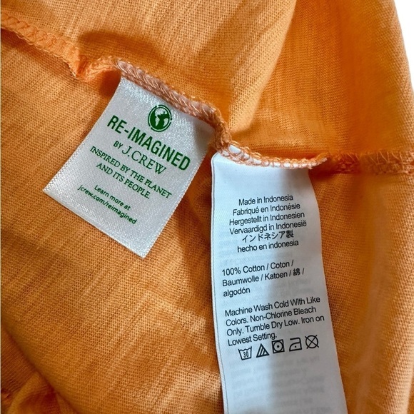 J. Crew 100% Cotton Peach Orange Short Sleeve Tee Size L - Picture 12 of 17